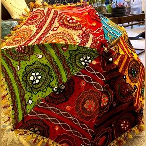Embroidered Sun Umbrella, can also be used as decor